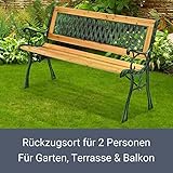 ArtLife 2-Sitzer Gartenbank Pisa aus lackiertem Holz & Gusseisen - 4
