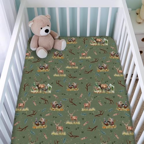 Kastlee Vintage Deer Hunting Fitted Baby Crib Sheet For Boys 52 Inchx28 Inch Turkey Hunting Crib Mattress Cover Wild Animals Hunter Soft Breathable Nursery Baby Bed Sheet For Standard Crib And Toddler Mattresses thumb #1