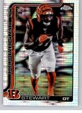 2025 Topps Chrome Pulsar Refractor Football Card #363 Shemar Stewart RC Rookie Card Bengals