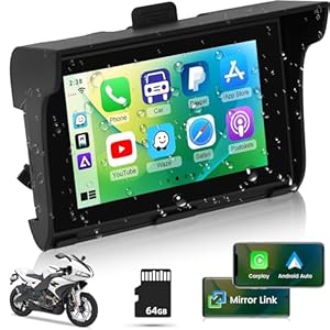 Motorcycle Wireless Carplay And Android Auto Touchscreen - 5 Inch Waterproof Touch Screen Portable Motorcycle - Dual Bt, Gps Navigation, Image Projection, Mirror Link, Eq Settings + 64G Tf Card 6