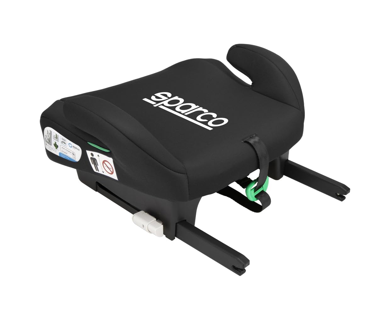 Réhausseur Auto Bas Enfant Sparco ISOFIX i-Size ECE R129 – 125 à 150 cm – Groupe 3 – Siège Voiture Sécurisé – Fixation ISOFIX – Assise Confortable – Housse Lavable – Coloris Noir