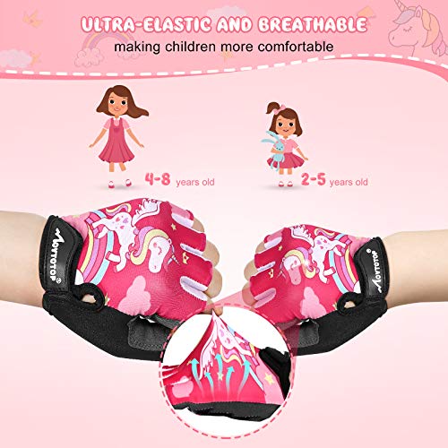 ABOOFAN MOVTOTOP 1 par de luvas de equitação infantil Luvas dedos antiderrapantes e respiráveis ??Lu