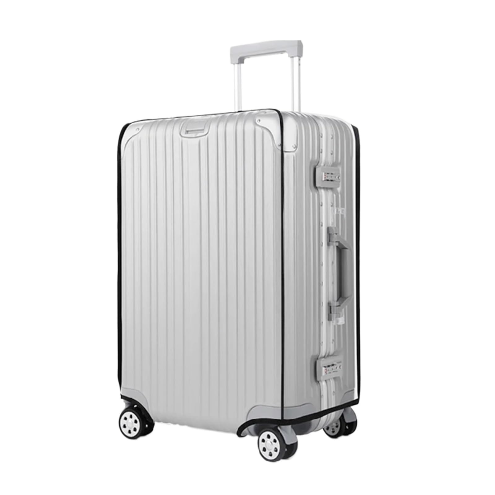2 pezzi di copertura protettiva for bagagli in PVC trasparente for con ruote esterna resistente all'usura Per Viaggi(24 inches)