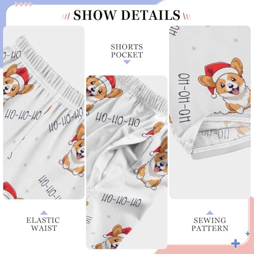 Christmas Corgi Dog Hat Boys Pants for Kids Jogger Pants with Pockets S-XL4