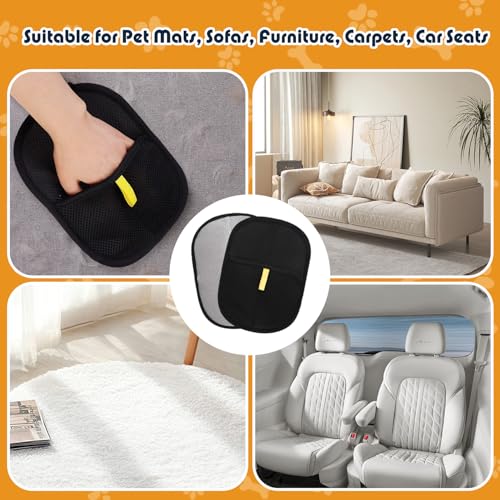Image of Pet Hair Remover, Electrostatic Pet Hair Remova Gloves, Reusable Pet Double-Sided Beauty Gloves, Suitable for Pet Mats, Sofas, Furniture, Carpets, Car Seats (2PCS)