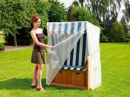 Preisvergleich Produktbild Heinemeyer Schutzhülle für Strandkorb 140x100x168 / 137cm, Gitterfolie transparent