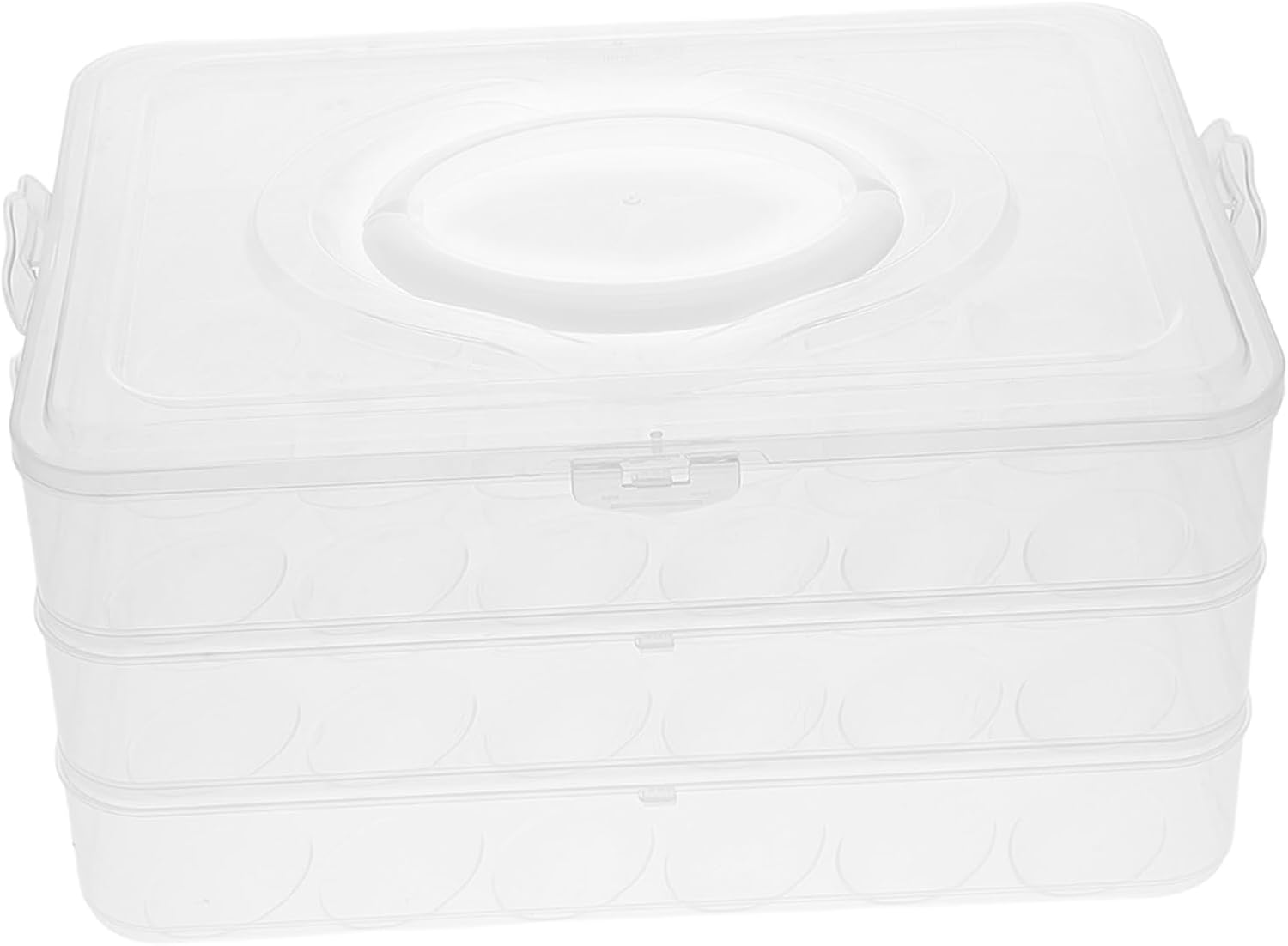 Portable Tray Lid Stackable Container for Eggs for Parties and Holidays Compact Refrigerator Organizer