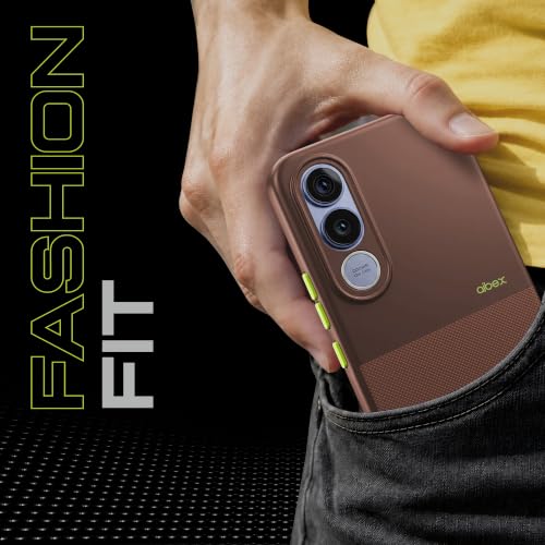 Image of AIBEX Premium Back Cover Case Compatible for Vivo V70 FE 5G | Scratch & Drop Tested Shockproof Matte Texture Case with Soft Microfibre Lining | Slim Fit Cover with Anti-Scratch Finish - Brown