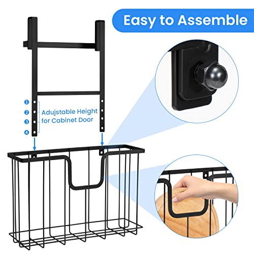 Orless 2-Pack Kitchen Cabinet Door Organizer, Over Cabinet Door Organizer With Towel Bars, Cabinet Door Storage For Cutting Board, Foil, Plastic Wrap, Baking Sheet, Cookie Sheet #TOP3