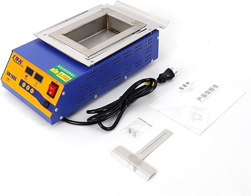 Miniatura 3 de HENHAIY Olla de soldadura eléctrica, olla de soldadura sin plomo, baño desoldador 900w, olla de soldadura con olla y raspador de pasta de soldadura,