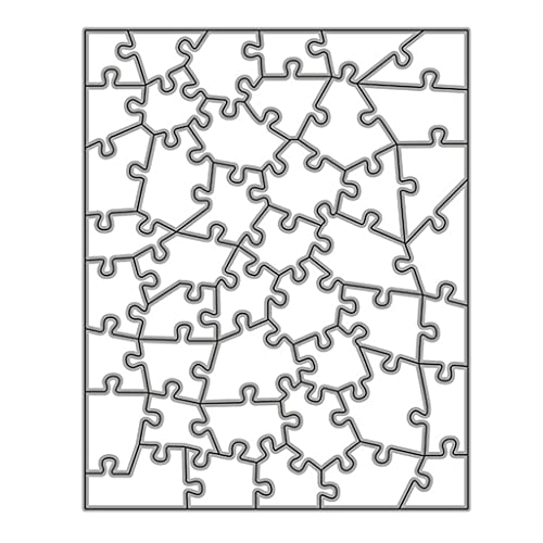 Troquel de corte de rompecabezas irregular combinado decorativo de acero al carbono para hacer tarjetas