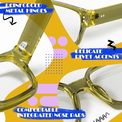 Image of Sunier Oversized Thick Square Fake Clear Lens Glasses Women Men 100% UV400
