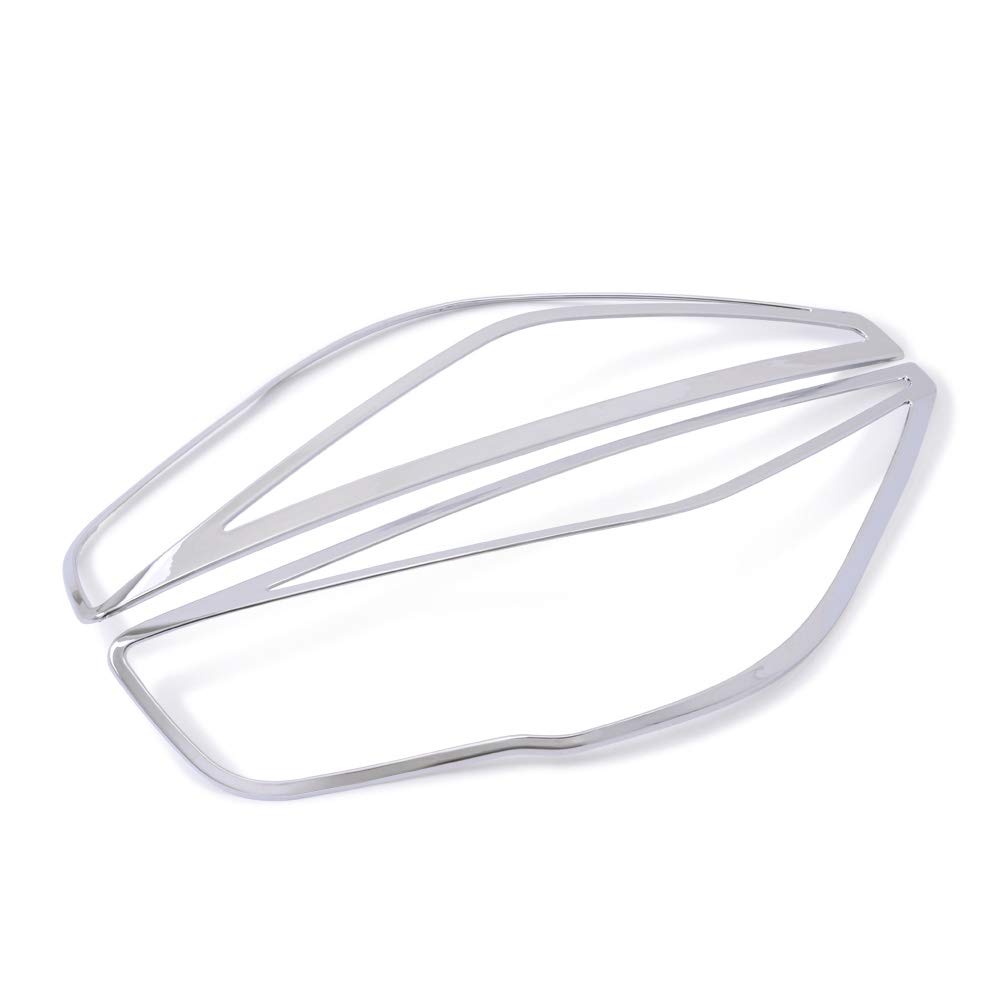 Kadore ABS Chrome Front Headlight Head Lamp Trim Cover Bezels for Ford Kuga Escape 2017 2018 3rd Ge 2PCS