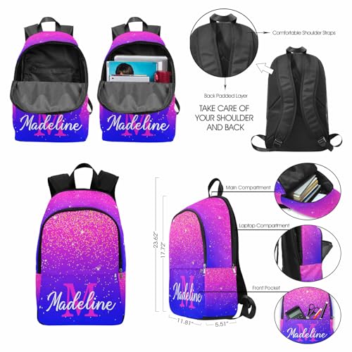 Custom Backpack For Kids School Bag Backpack Gradient Color Style with Lunch Bag Bottle and Pencil Case3
