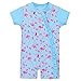HUAANIUE Bébé Fille Maillot de Bain avec Motif de Cyan Fleur Combinaison de Natation 0-3 Ans Combinaison Maillot Anti-UV