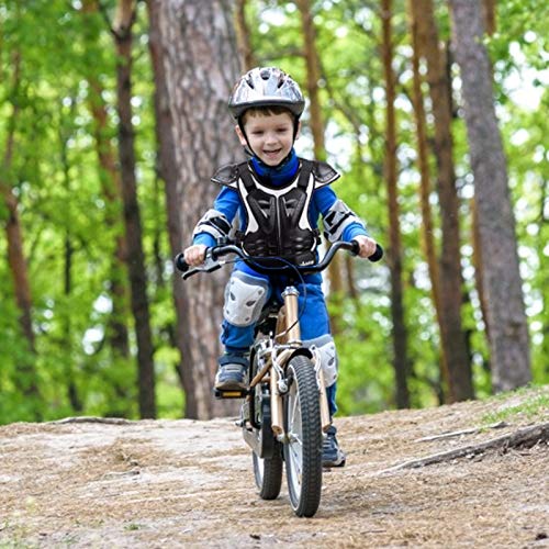 Webetop Kids Dirt Bike Body Chest Spine Protector Vest Gear For Motocross Skiing Black/Silver L #TOP1