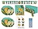 The Lion King Party Supplies Bundle Pack includes 16 Lunch Plates, 16 Napkins, 1 Table Cover, 1 Banner, 24Tattoos, 1 Dinosaur Sticker Sheet
