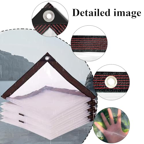 Lona impermeable transparente para evitar humedad en muebles y congelación en plantas 3