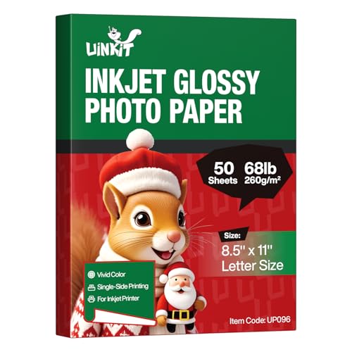 Uinkit 50 260gsm   ʐ^p Ж 8.5x11C` CNWFbg 70|h 260gsm DIY O[eBOJ[h v[X}bg NtgvWFNg Ŕ NX}X|X^[ 11.8~ CNWFbgv^