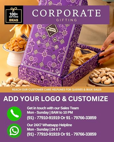 Image of Hyperfoods Diwali Gifts for Family and Friends Dry Fruits Diwali Gift for Employees 400 Grams DryFruit Gift Hamper Corporate Gifts for Employees Dry Fruit Gift Box Dry Fruits Combo Pack