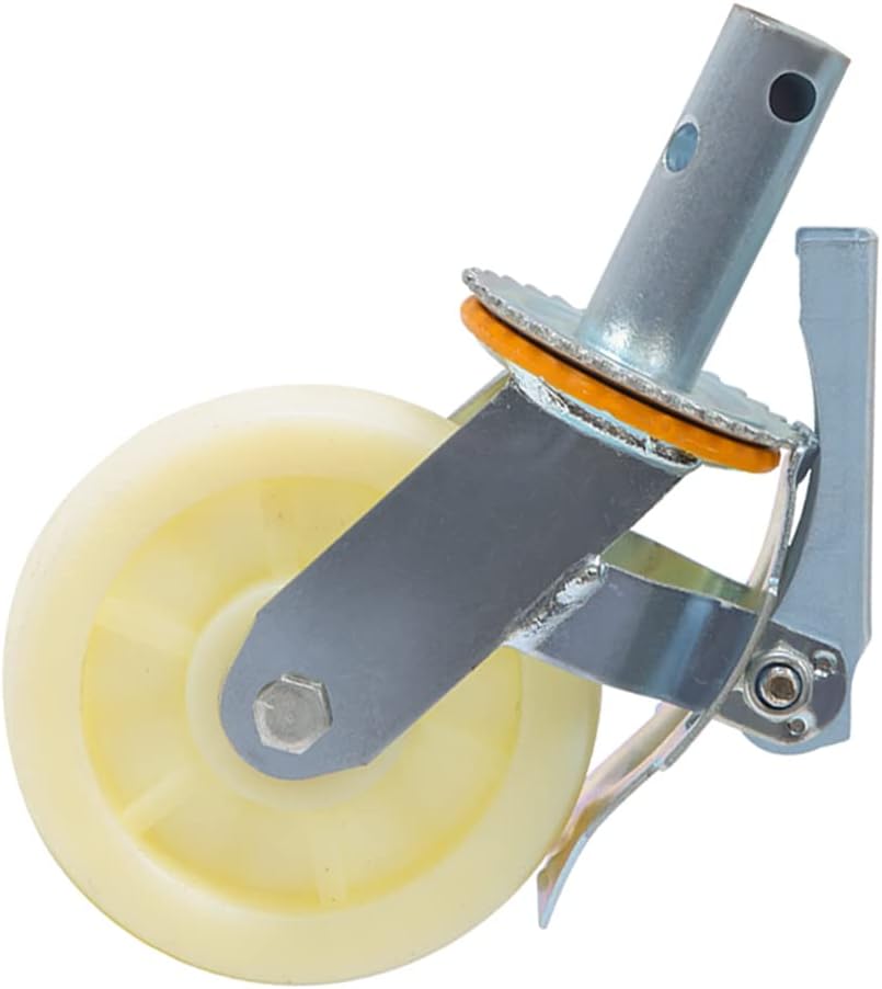 LETREM Scaffolding wheels With Locking, 6" Scaffolding Casters Heavy Duty, Swivel stem Casters For Scaffold, Caster Wheels Load Capacity 220lbs