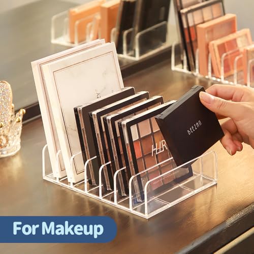 HAOTIAN-X Acryl Mail Holder, 2Pcs Clear Mail Organizer, 7 Fächer Letter Sorter, Transparent Letter Organizer Small File Holder, Umschlag vertikale Teiler für Büro, Home(17x12.5x4cm)