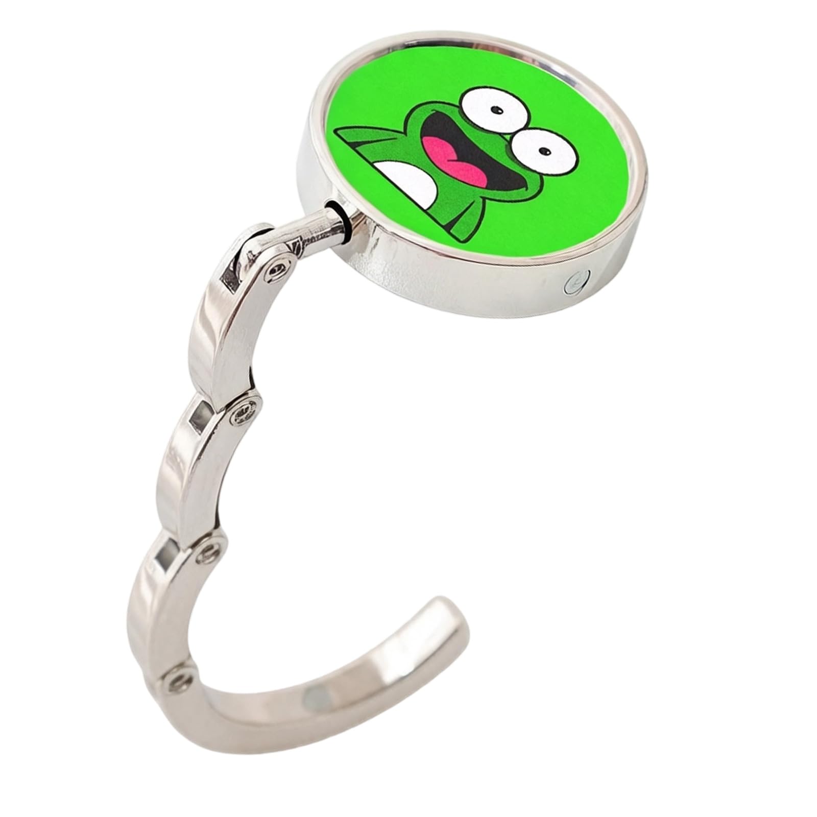 Msioytog Round Metal Hanging Hook with Nonslip Silicone Pad Cartoon Bag Hook Table Edges Hanger for Purse and Umbrella Storage Portable Hanger