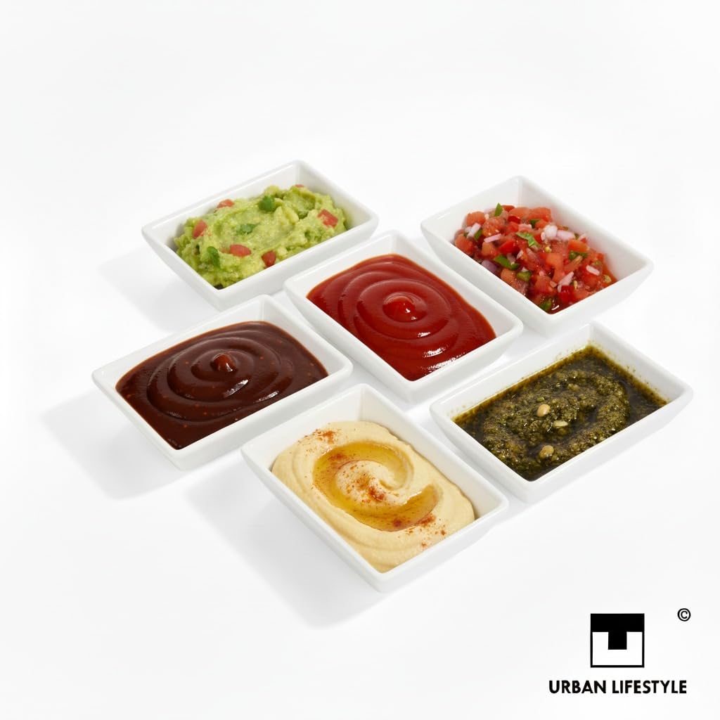 Juego de 6 cuencos para salsa de soja, cuencos para salsa de soja, cuencos para sushi, comida para dedos, cuencos para especias cuencos aperitivos, aperitivos menaje, bol salsa, plato aperitivos