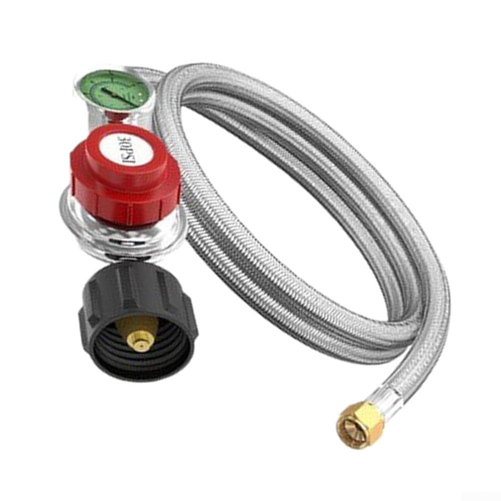 Regolatore Gas Propano Acciaio per intrecciato 12FT per qcc1(12FT)