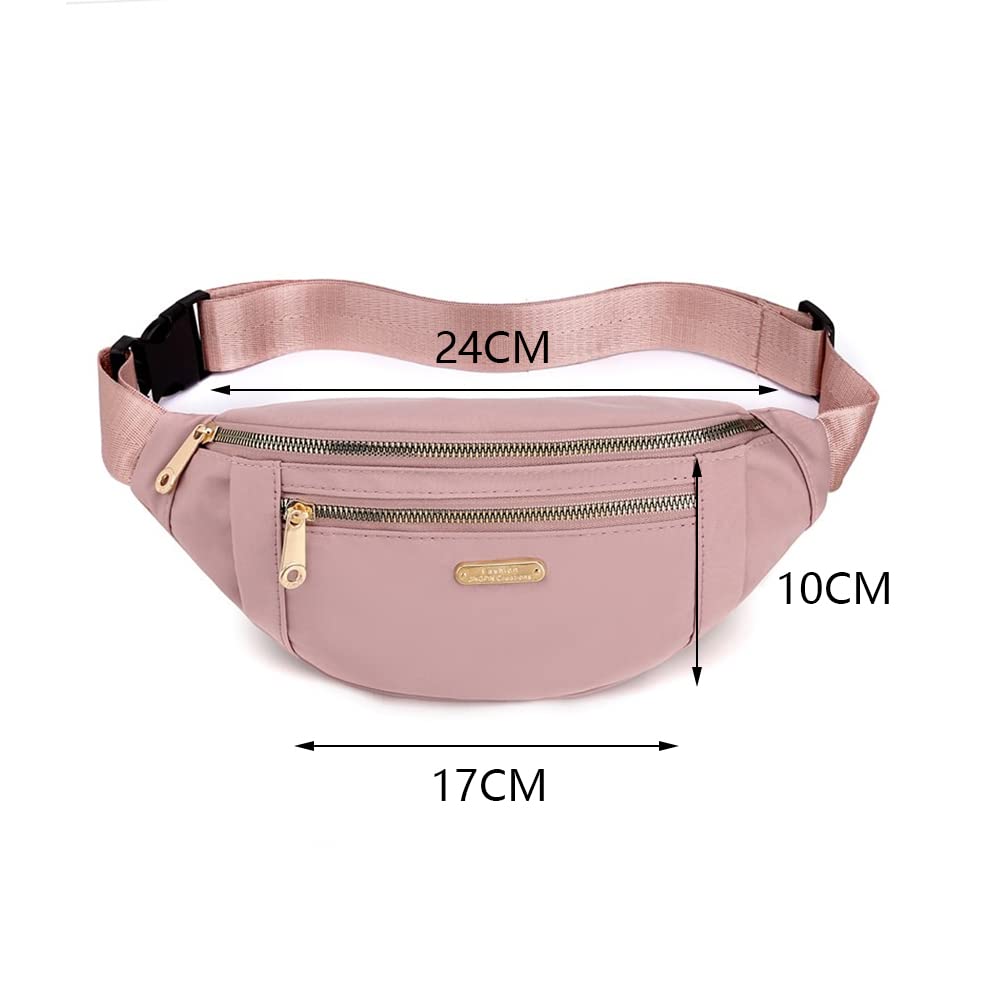 Marsupio sportivo, Marsupio da donna,Donna borsa a per passeggiate, Cani passeggiate, Shopping, Viaggio, Correrejogging, Escursionismo, Viaggi e attività all'aperto (Pink)