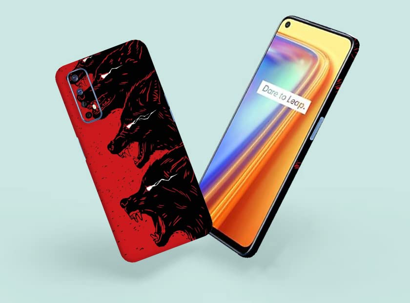 Image of Red Wolf Skin Back Protector Film Ultra Thin Scratch Resistant Vinyl (Not Case and Cover) for Realme 7
