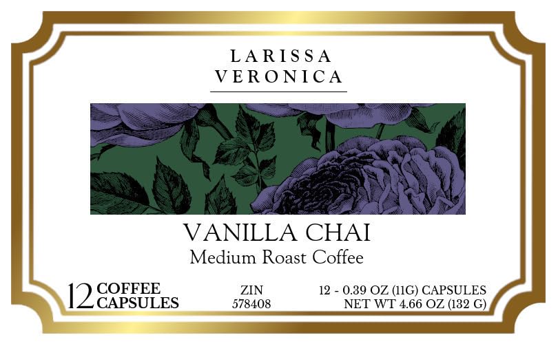 Vanilla Chai Medium Roast Coffee (Single Serve K-Cup Pods) (Gourmet, Naturally Flavored, Whole Coffee Beans) (12 pods, ZIN: 578408) image 4