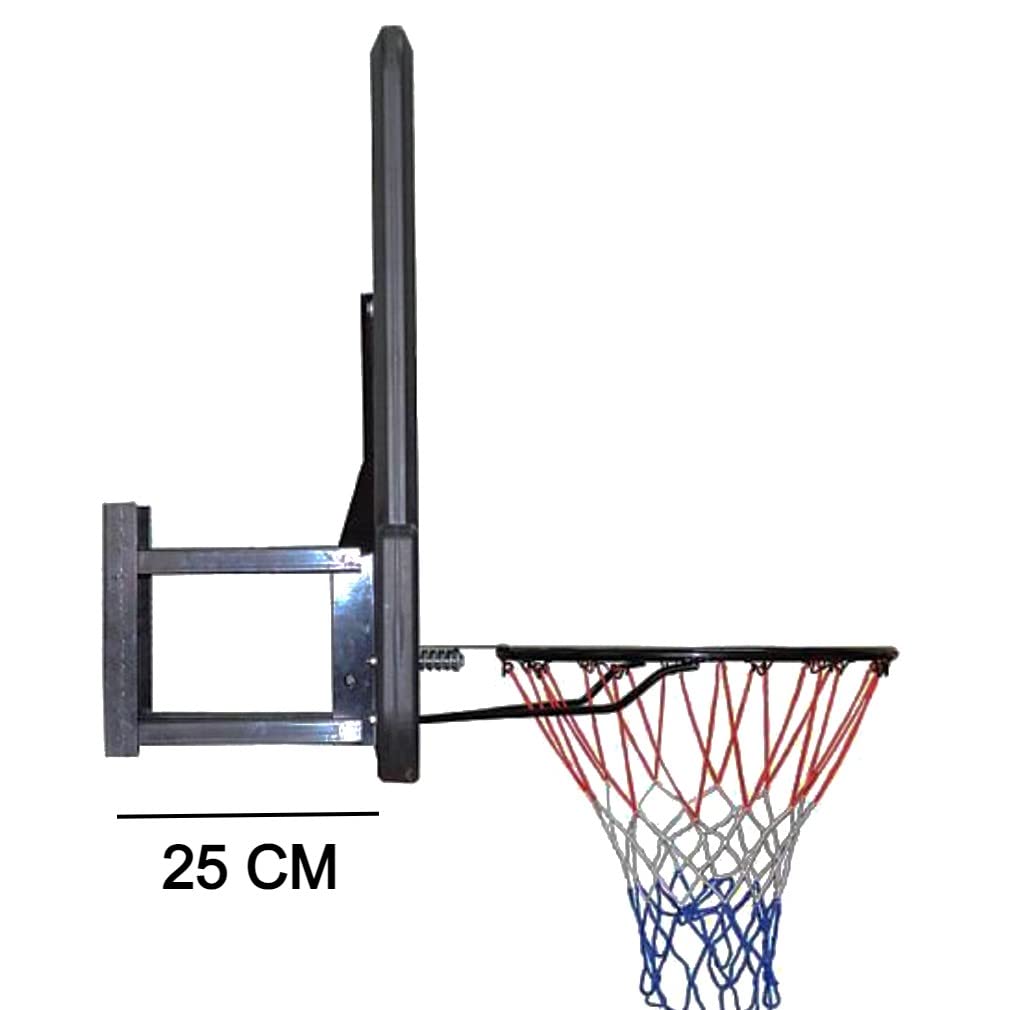 MOXEN Tablero de Baloncesto Negro, Montado en Pared, Policarbonato, 90 cm, Baloncesto