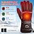 Heated Gloves for Men Hand Warmers Rechargeable with 7 Hours Heating 3 Levels Temperature Control Waterproof Touchscreen Heated Gloves for Cycling Climbing Winter Warmth Keeping (XL)