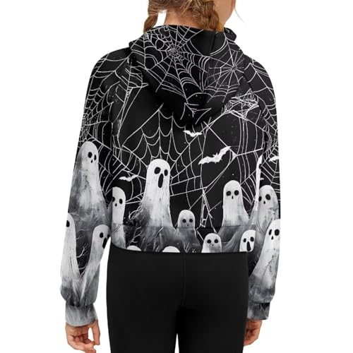 Capybara Flower Girl's Cropped Hoodies Long Sleeve Half Zip Sweatshirts for Kids Pullover Top Graphic Sweater Coat2