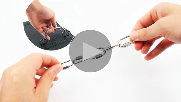 Swpeet 30Pcs M3.5 M4 M5 M6 M7 M8 Galvanized Safety Chain Quick Link And Galvanized Spring Snap Hook Assortment Kit, Heavy Duty Chain Connector Chain Coupler D Shape Locking