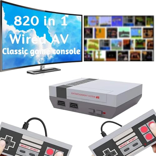 Mini consola de juegos retro clásica, salida AV y HDMI, sistema de juego de mano con controladores inalámbricos duales, Plug and Play (WG).