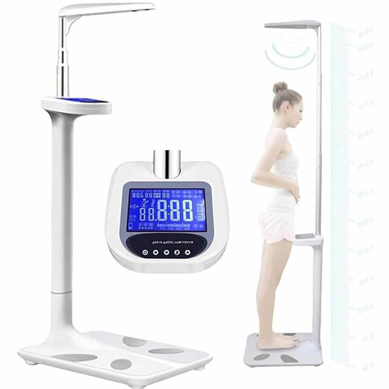 Balance Santé Numérique,Pèse Personne Balance Impédancemètre,Capacité électronique Balance Taille Poids Avec Impédancemètre Grand écran Pour 200kg/440lb