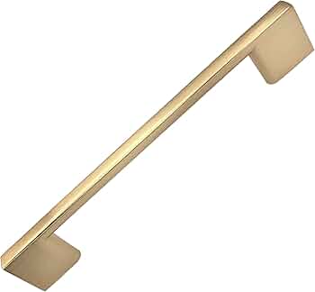 Southern Hills 5pc Gold Cabinet Handles 5" (128mm) Screw Spacing - Brushed Gold Cabinet Pulls, Gold Dresser Handles, Brass Cabinet Pulls, Gold Pulls for Cabinets, Gold Drawer Pulls Cabinet Hardware