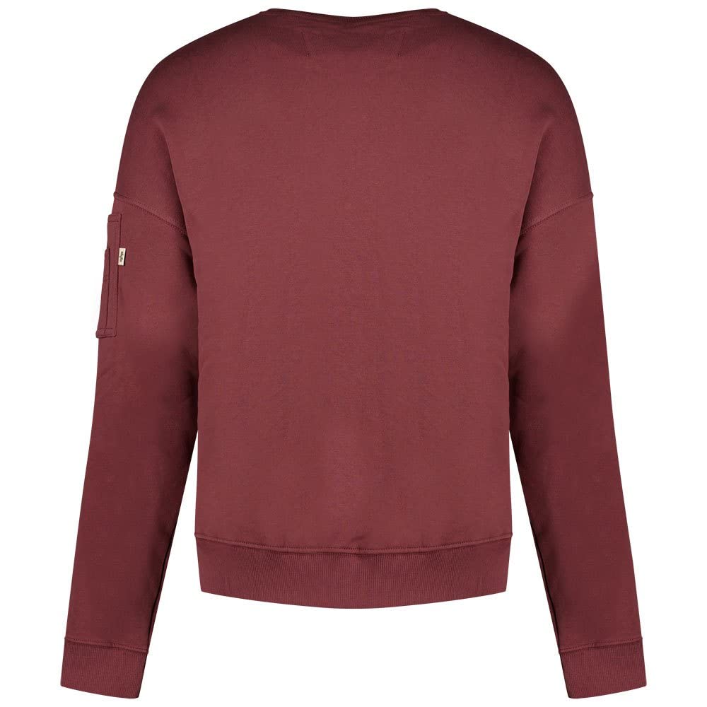 Alpha Industries Bluza Organics OS Sweater dla mężczyzn Organic Burgundy