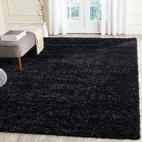 Image of Handwoven Microfibre 3D Rug for Living Room (Black, 3 X 3 Feet (Round), Microfibre)