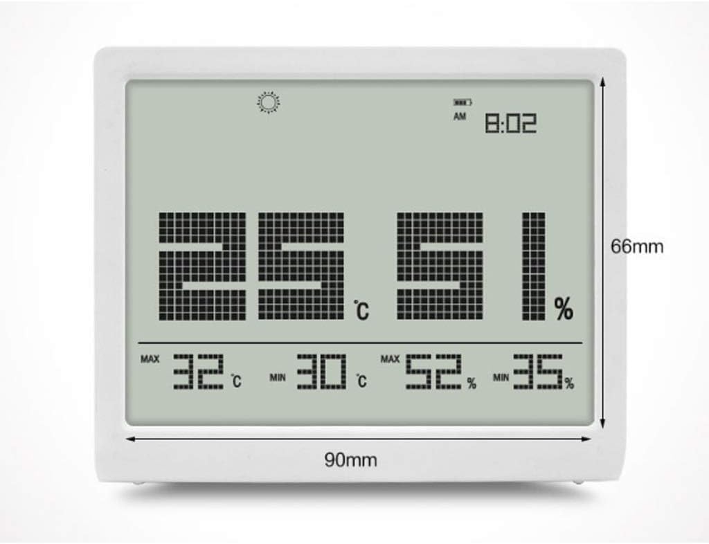 Termometr wewnętrzny, higrometr, precyzyjny termometr elektroniczny, cienki, precyzyjny termometr, wyświetlacz cyfrowy, biurkowy