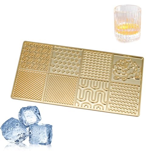 Molde para cubos de hielo de latón cuadrado grande miniatura 1