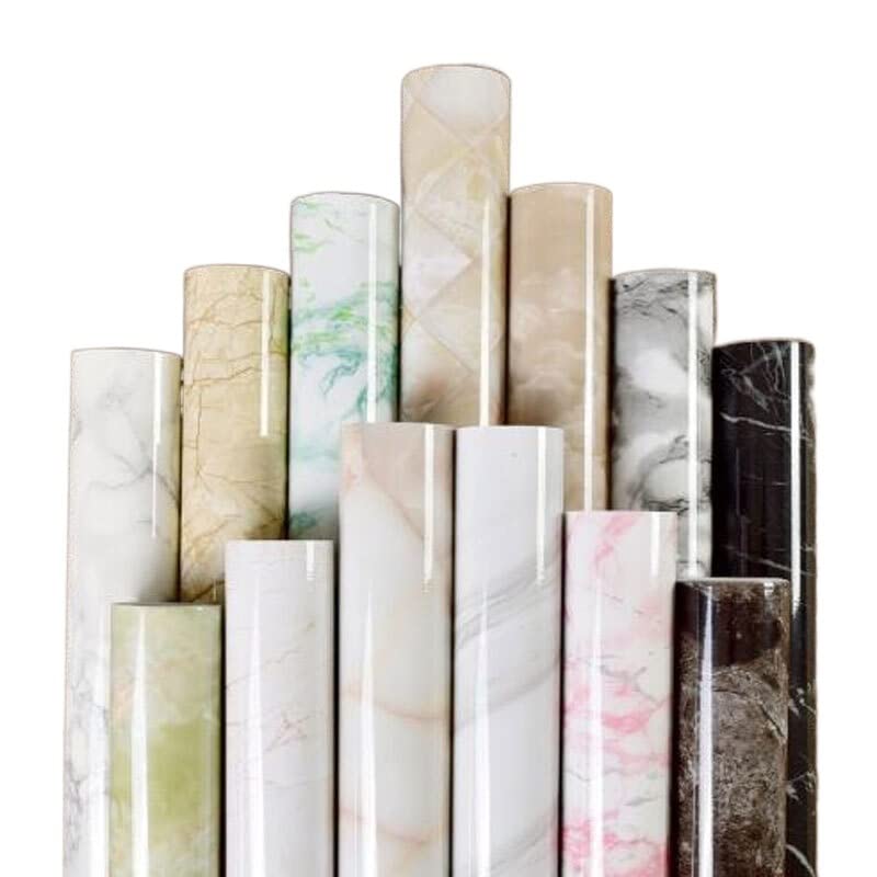 Papier peint autocollant marbre gris foncé vinyle imperméable - 6