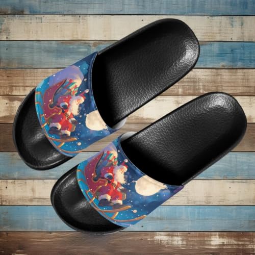 Image of Footwear for Mens Open Toe Athletic Sandals Anti-Slip Sole Slide Sandals Pillow House Flat Shoes Comfortable Slip On Slippers for Indoor & Outdoor