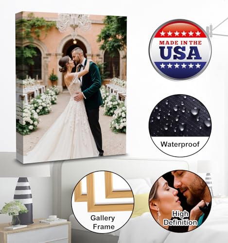 TreeDeal Custom Canvas Prints with Your Photos, Framed 11” x 14” Personalized Pictures Print, Customized Photo to Canvas Wall Art Ideal for Home Decor Gift Wrapping Pets Family Baby Wedding - Image 4