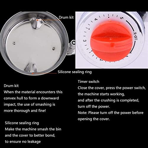 JRZTC Molinillo de Granos eléctrico 1000G Molino de Granos eléctrico Acero Inoxidable, Molinillo de café, Molinillo de… - Imagen 4