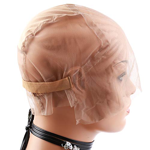 Bella Hair Upgraded Full Lace Wig Cap for Wig Making with Adjustable Straps and Extra Elastic Band (Medium Size)