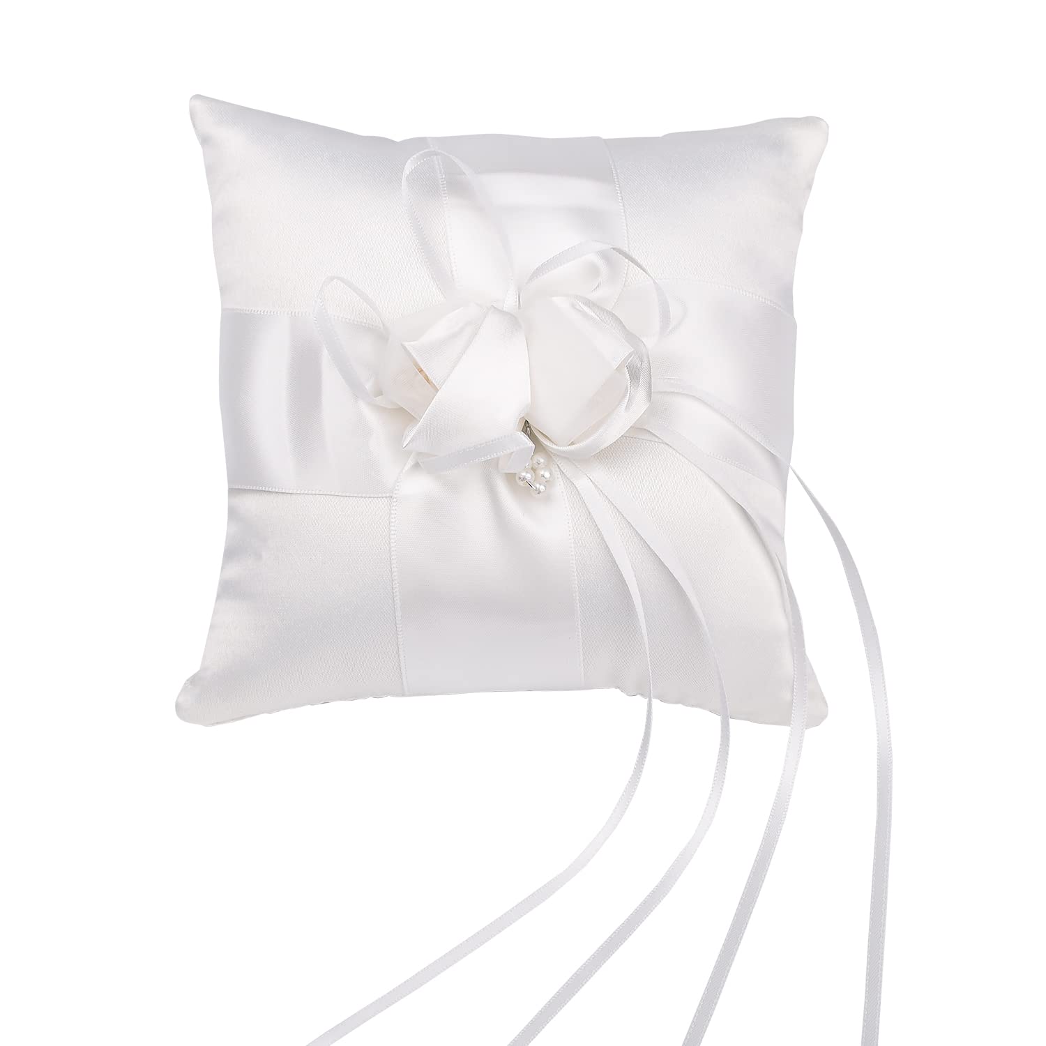 MFUOE Weeding Ring Cushion Ornaments Pillows Ceremonial Supplies Cute Little Ornaments Jewelry Storage (15 x 15cm)