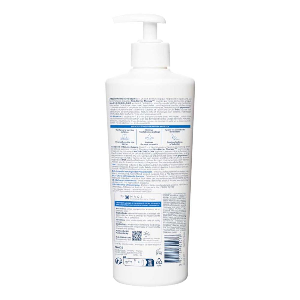 BIODERMA Atoderm Intensive Creme bei sehr trockener, empfindlicher, zu Neurodermitis neigender Haut, 500 ml Creme